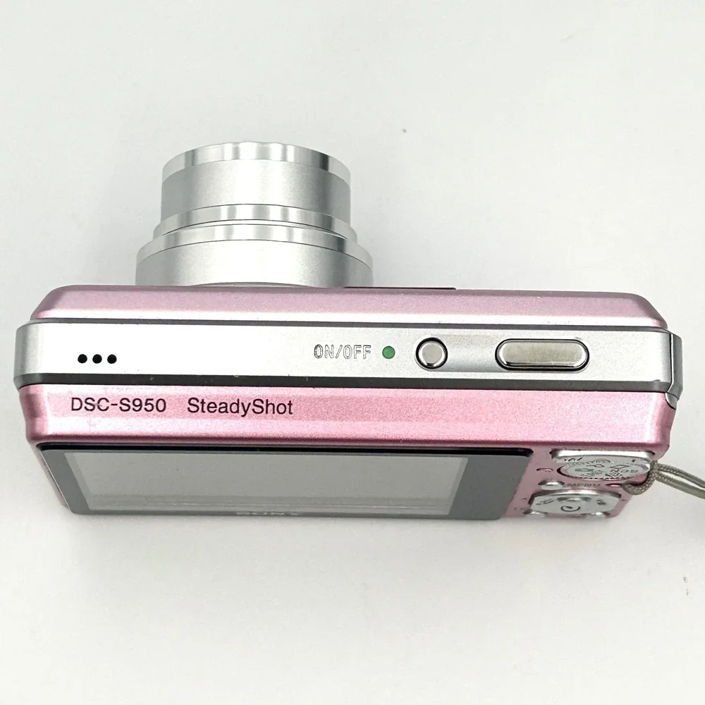 Sony Cyber-shot DSC-S950 10.1MP Pink Digital Camera Bundle 4xZoom Tested Working